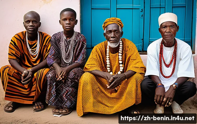 베냉의 토착 종교 부두교 - **Prompt:** A serene and respectful portrayal of daily life infused with Beninese Vodun. An elderly ...